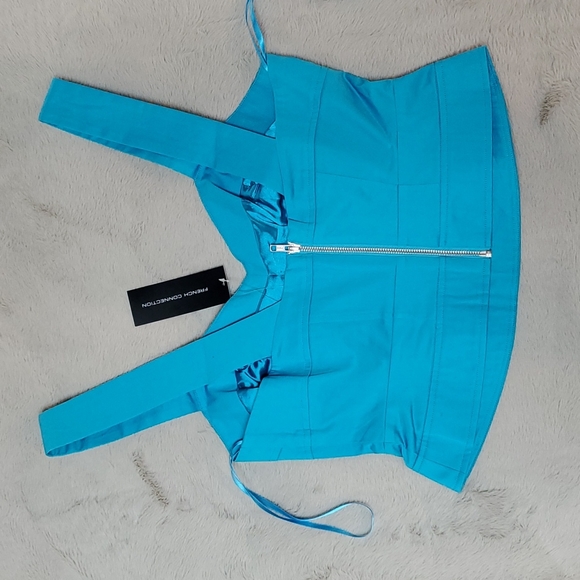 French Connection Crop Corset Top Sz10 NWT - Picture 2 of 6